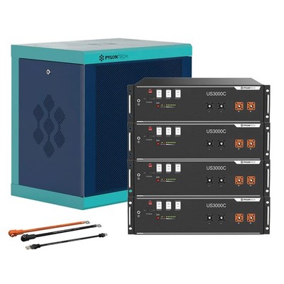 Batterie LiFePO4 Akku 48V US3000C Speichersystem BMS 7-28kWh + Zubehör Pylontech