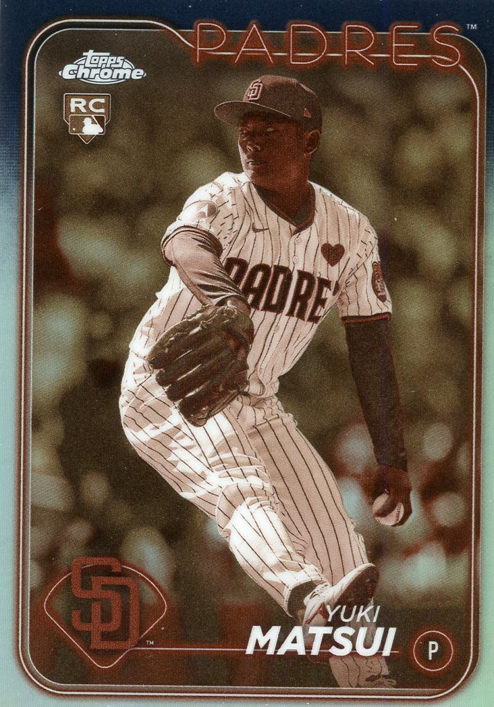 2024 Topps Chrome #116 Yuki Matsui Sepia Refractors