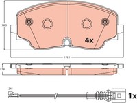 TRW Bremsbelagsatz Scheibenbremse GDB2498 FüR VW Tiguan AD1 AX1 Golf 8 CD1 DA1