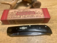Rough Ryder Black Micarta Linerlock Work Knife 4 5/8" Pocket Knife RR360