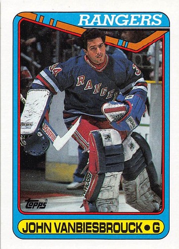 John Vanbiesbrouck 1990-91 Topps 75 New York Rangers Hockey Card - Picture 1 of 2