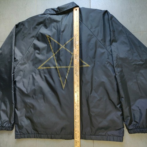 Y2K Thrasher Pentagram Print Lightweight Snap Coaches Jacket Mens Medium 00s USA - Picture 13 of 14