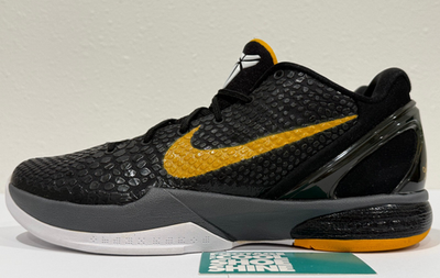 NIKE ZOOM KOBE VI 6 BLACK MAMBA DEL SOL YELLOW GREY WHITE WHAT THE