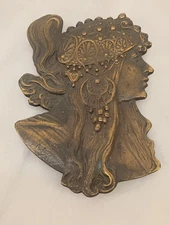 Bergamot Brass Works Belt Buckle Boho Gypsy Woman Vintage READ