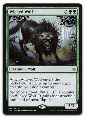 Wicked Wolf #181 (NM) Throne of Eldraine ELD Magic MTG