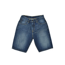 Levi's 569 Men's Regular Size W29 Denim Blue Jean Shorts Bermuda Zip Solid