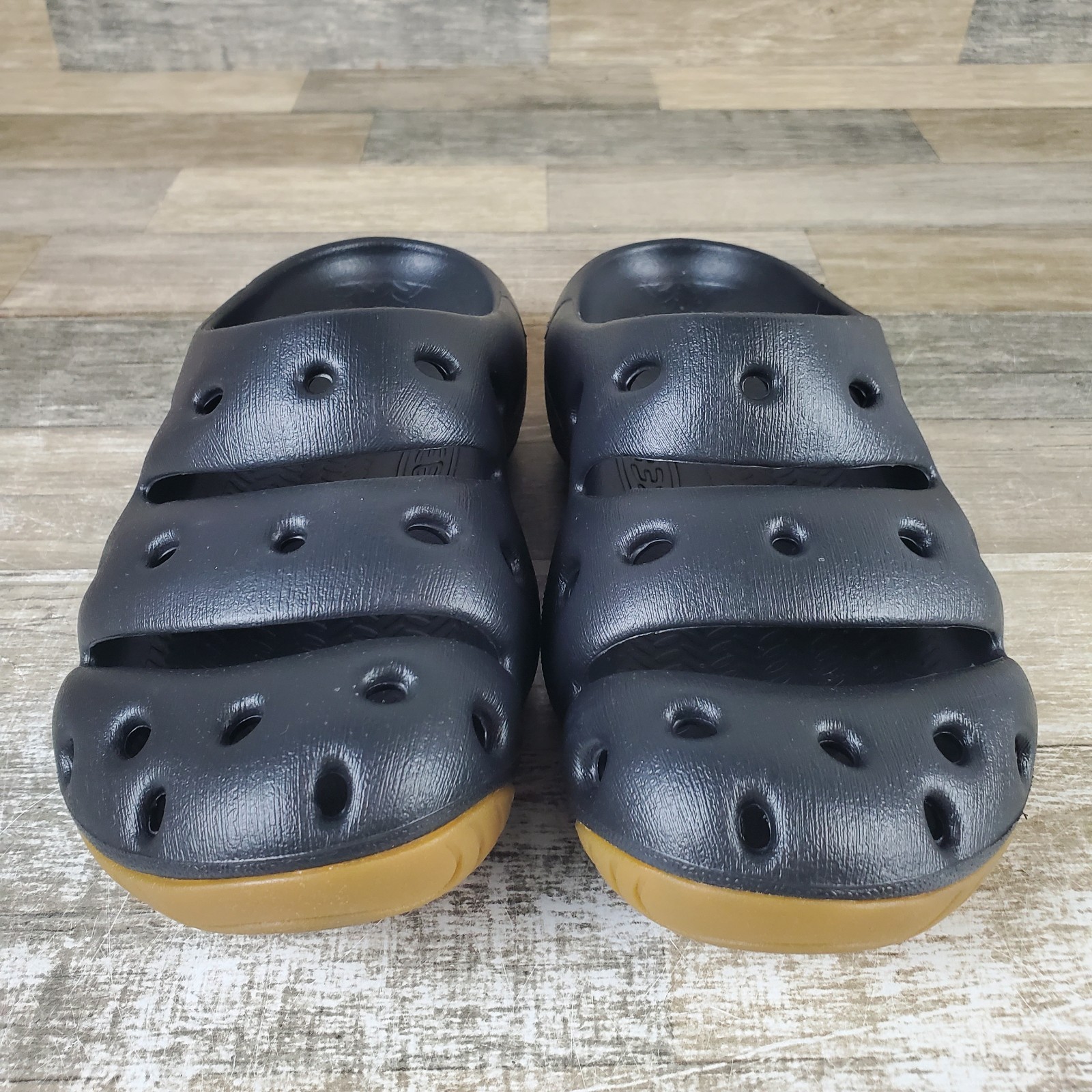 Sandalo uomo Keen Yogui taglia 12 comodo casual nero gomma punta tonda scarpe slip on