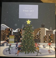 NIGHT SKATE by Pink Sky 500 Piece Jigsaw Puzzle Christmas Holiday 20" X 20" 