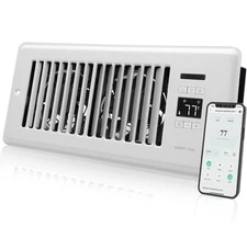 COZZIVITA 4 x10 in Quiet Register Booster Vent Fan with Smart Thermostat