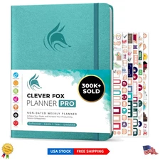 Aquamarine  Leather Weekly & Monthly Life Planner – Boost Productivity