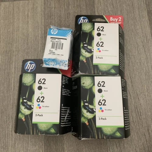HP 62 N9J71AE Black & Tri-Color Original Ink Cartridges Multipack Combo 2018 NEW