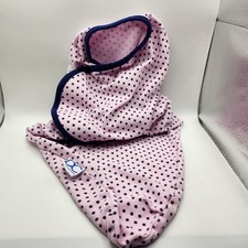 Delta Children Baby Swaddle Sack/ Pink with Navy Polka Dots 0-3mo