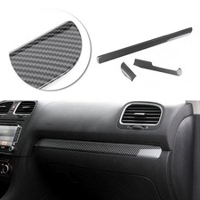 Passend für VW Golf 6 MK6 2008-2013 Armaturenbrett Zierleisten Carbon 3-tlg