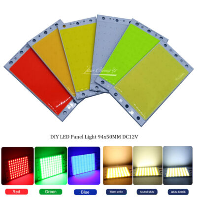LED Panel Light SMD 15W 94x50MM 1500LM Ultra Bright DC12V COB Board LED Lamp DIY