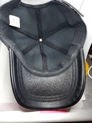 Plain Baseball Cap Men Women Adjustable PU LEATHER Classic  display picture 3