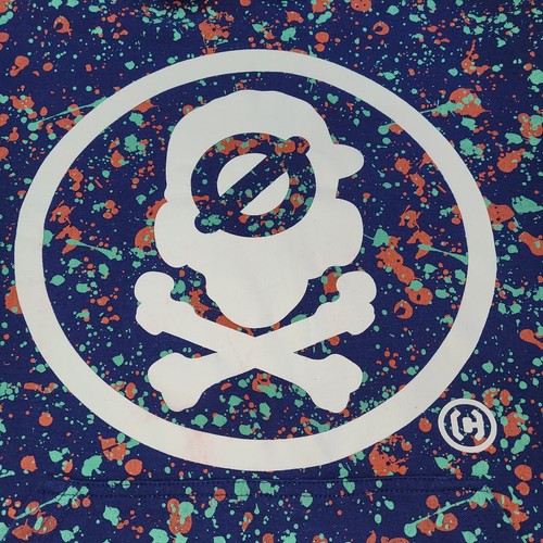 Sudadera con Capucha Cropp Progress Adulto S Azul Pintura Salpicaduras Calavera Huesos Cruzados Ropa de Calle Defecto - Imagen 7 de 14