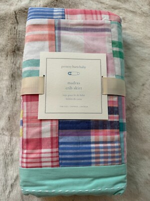 Pottery Barn Baby Madras Crib Skirt Nursery Baby Bedding - NEW | eBay