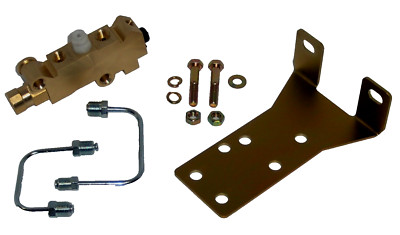 Chrome Disc Disc Brake Proportioning Valve Bottom Mount Bracket w/ Lines Kit