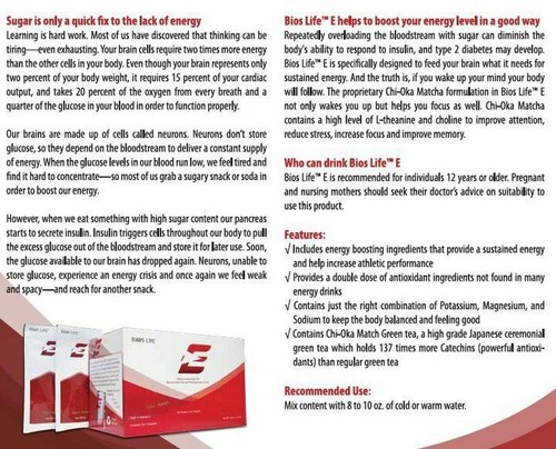 Unicity Bios Life E Smart Energy Drink Weight Management Super Antioxidant Track - Picture 9 of 10