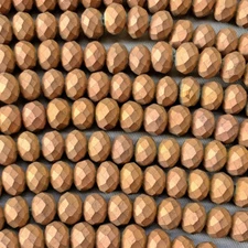 Cocoa Powder Matte Brown 8x6mm Rondelle Chinese Crystal Glass Q68 Beads Per Pkg