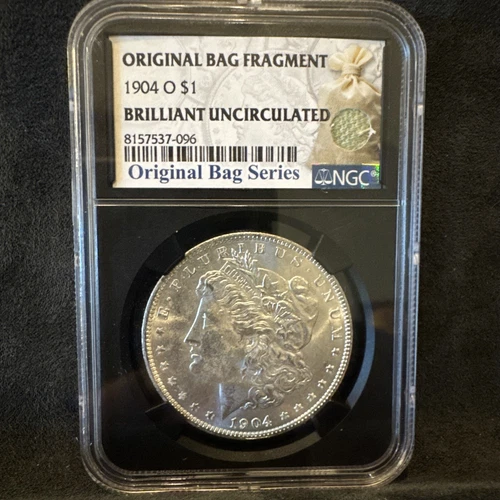 1904-O Morgan Silver Dollar - NGC Brilliant Uncirculated Original Bag Fragment