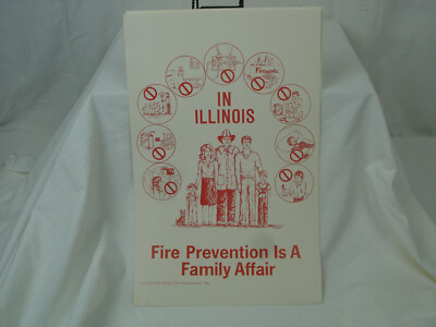 Vintage  Fire Prevention Is A Family Affair  Illinois Fire Inspectors Assoc 1981