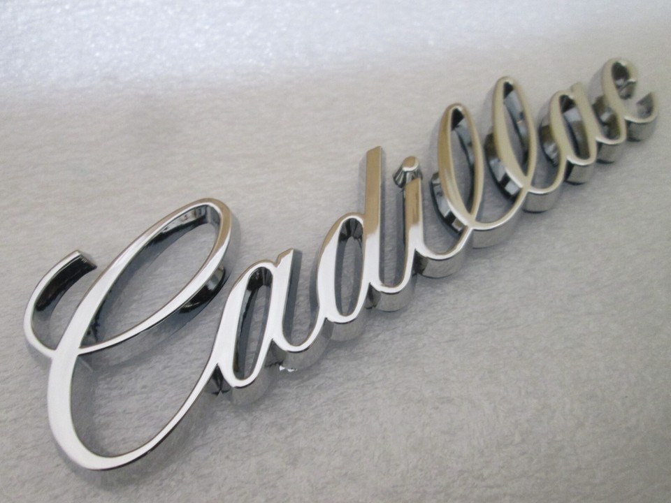 Cadillac Fleetwood Deville Brougham Script Emblem Nameplate Badge Rear ...