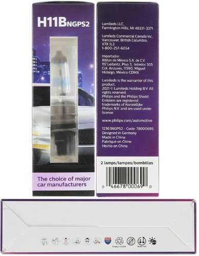 Philips Night Guide Platinum H11B 55W Two Bulbs Headlight Replacement Lamp Stock - Picture 4 of 12
