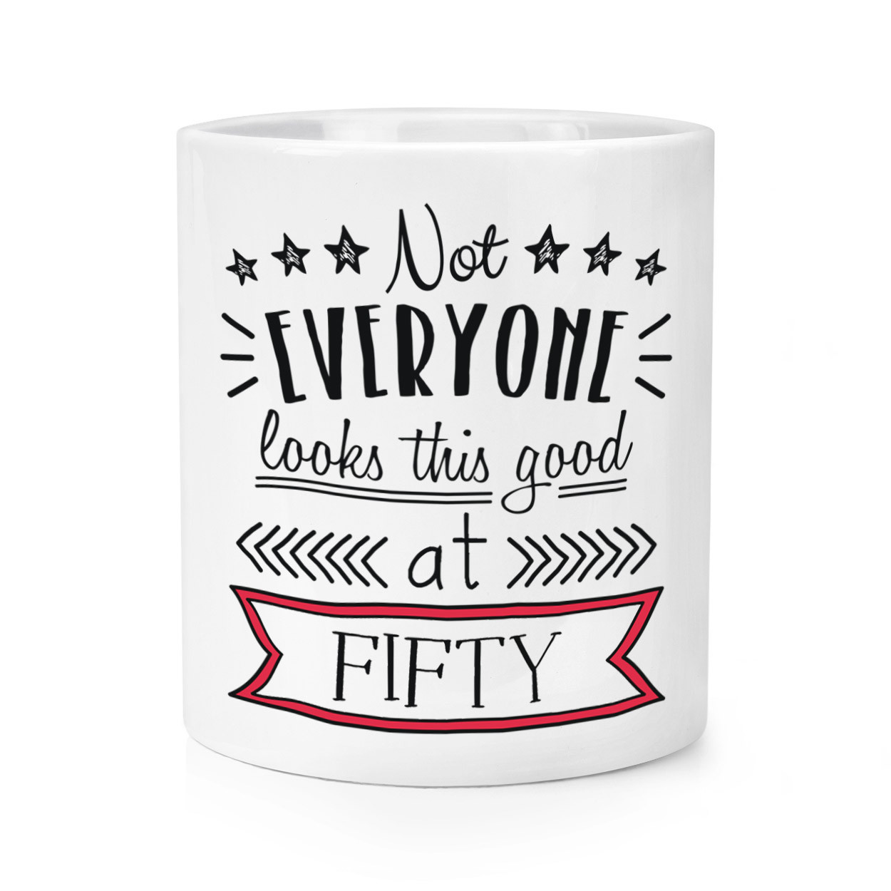 Not Everyone Looks This Good At Fifty Makeup Brush Pencil Pot 50th Birthday