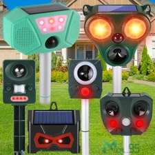 Solar Animal Repellent Ultrasonic Pest Repeller Dog,Raccoon,Skunk,Rabbit,Rodent 