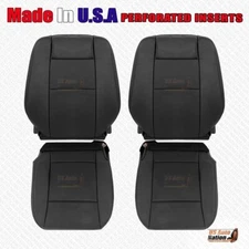 2007 2008 Ford Explorer Sport Trac Front Bottoms & Tops Leather Seat Cover Black