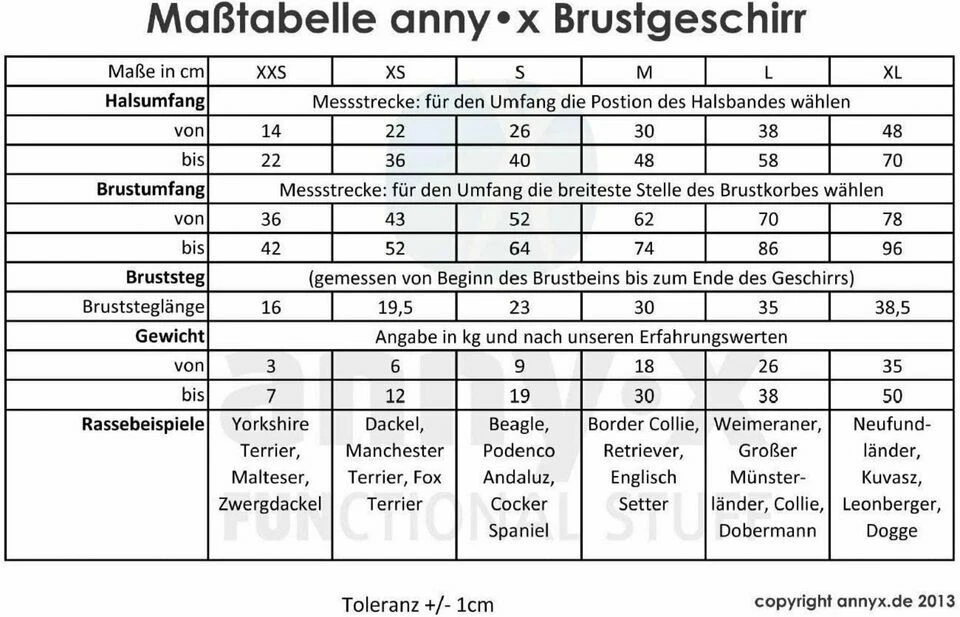 anny-x Brustgeschirr FUN / PROTECT  versch. Größen viele Farben Mantrailing - Bild 2 von 3