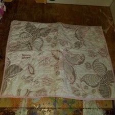 Pottery Barn Kids "Pink/Taupe Butterflies" Quilted Standard Pillow Sham