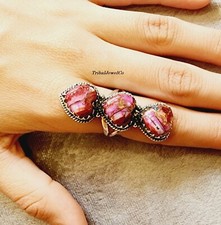 925 Sterling Silver Pink Oyster Turquoise Ring Handmade Ring Women Ring Gift