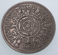 World Coin: 1967 United Kingdom - 2 Shillings - Circulated (SKU 168)