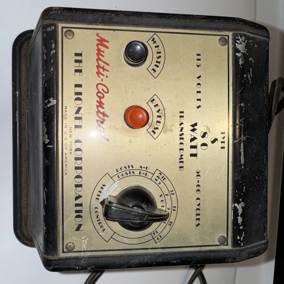 Vintage Lionel Type S 80 Watt 115 Volts Multi Control Transformer Pre