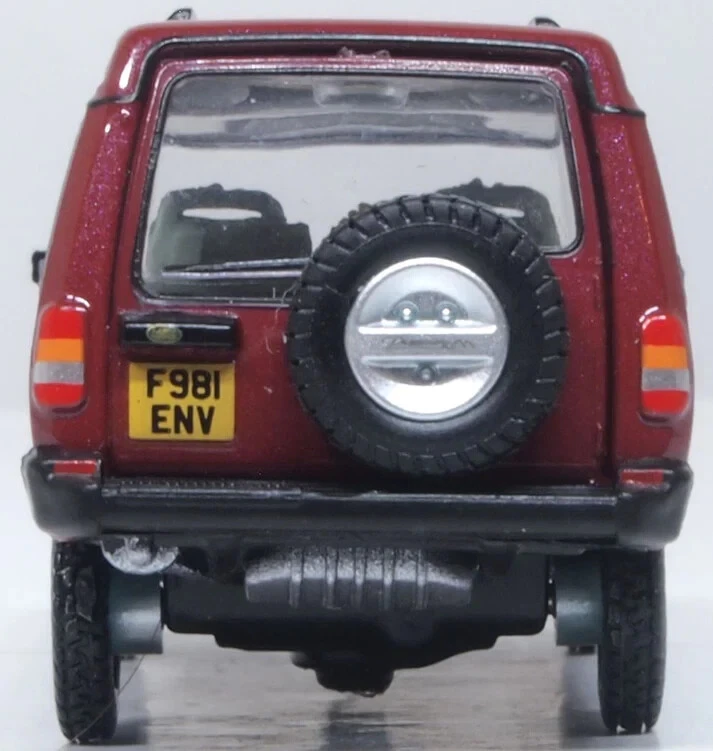 Land Rover Discovery 1 1/76 1989 3 Porte Rosso Foxfire - Oxford 76DS1001 - Immagine 4 di 4