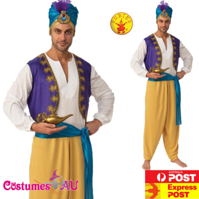 Mens Sultan Arabian Desert Prince Costume Alibaba Ali Baba Aladdin Genie Disney
