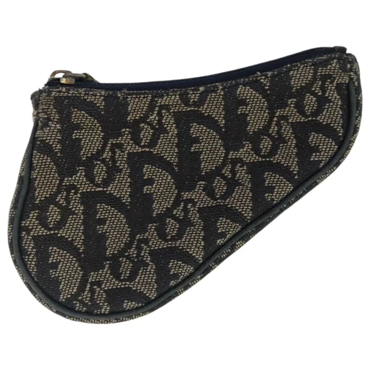Portefeuille Dior en toile marine selle authentique