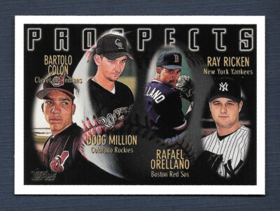 1996 Topps Bartolo Colon / Million / Orellano / Ricken (RC) #428 Prospects MINT