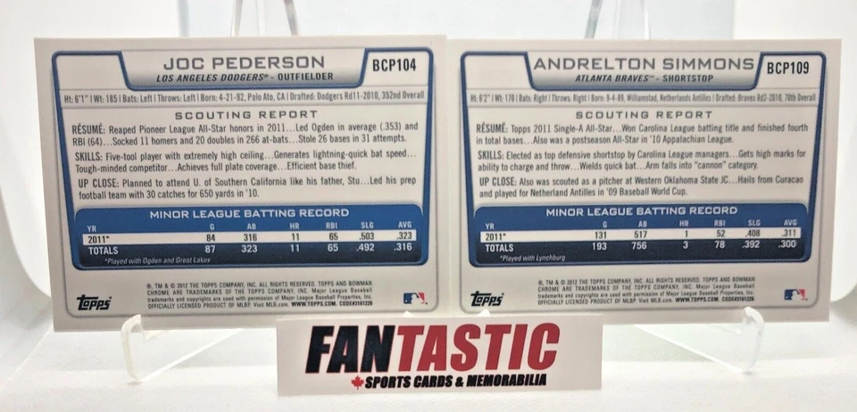 2012 Bowman Chrome YOU PICK Draft, Prospects RC FY etc. - Image 2 of 4