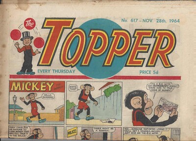 THE TOPPER COMIC + COA No 617 - 28 November 1964 VINTAGE & ORIGINAL PERFECT GIFT