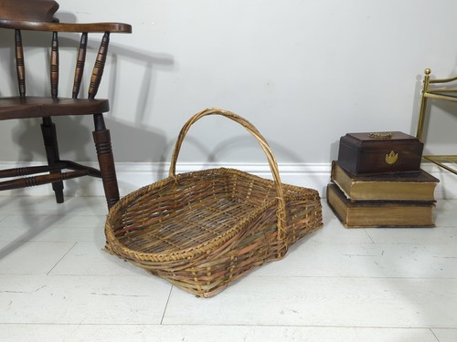 Wicker Trug'Flower Basket'1900-1910 English Original Condition Rare Prop Display - Picture 5 of 24