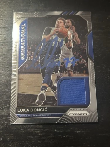 Luka Doncic 2020-21 Panini Prizm Basketball Signed Jersey Card Dallas Mavericks