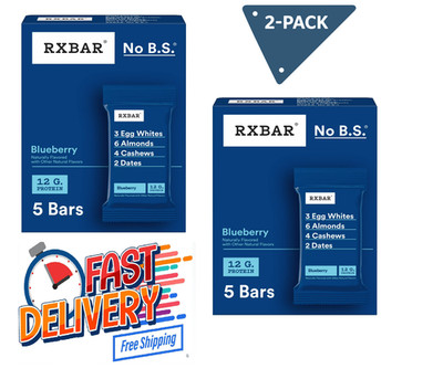 RXBAR Protein Bars Gluten-Free, Blueberry, 10 Count