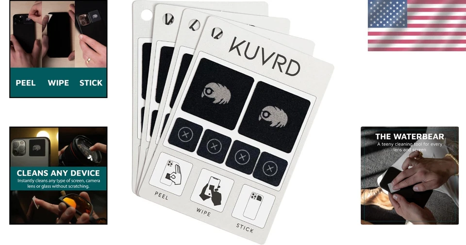 Limpiadores de pantalla WaterBear - Lavables y reutilizables - Paquete de 4 Foto 2 de 4