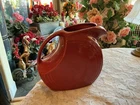 FiestaWare Fiesta Large Disc Pitcher Paprika~Red  64 oz  7 3/8" Tall