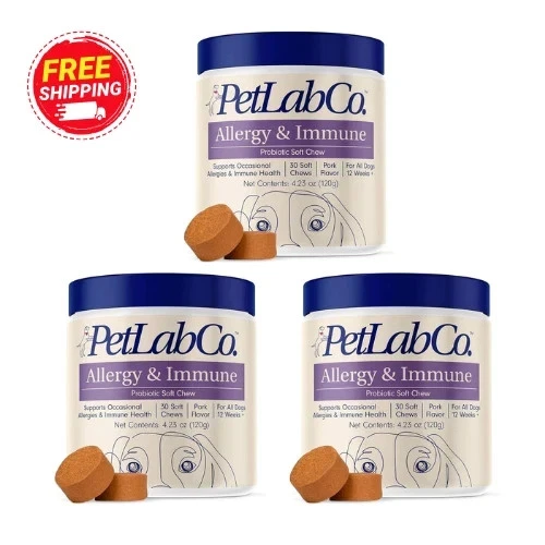 BRANDED (pack of 3)PetLab Co. (PetLabCo.) ALLERGY & IMMUNE Probiotic Soft Chew For Dogs