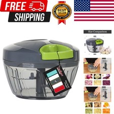 Manual Food Chopper Vegetable Cutter, Hand String Vegetable Chopper Onions Cu...