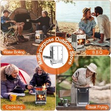 1Pc Portable Backpacking Stove For Camping Hiking Picnic BBQ Outdoor Cooker Fold